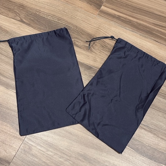 Authentic Prada Navy Set Of 2 Drawstring Satin Dust Bags - Picture 5 of 5
